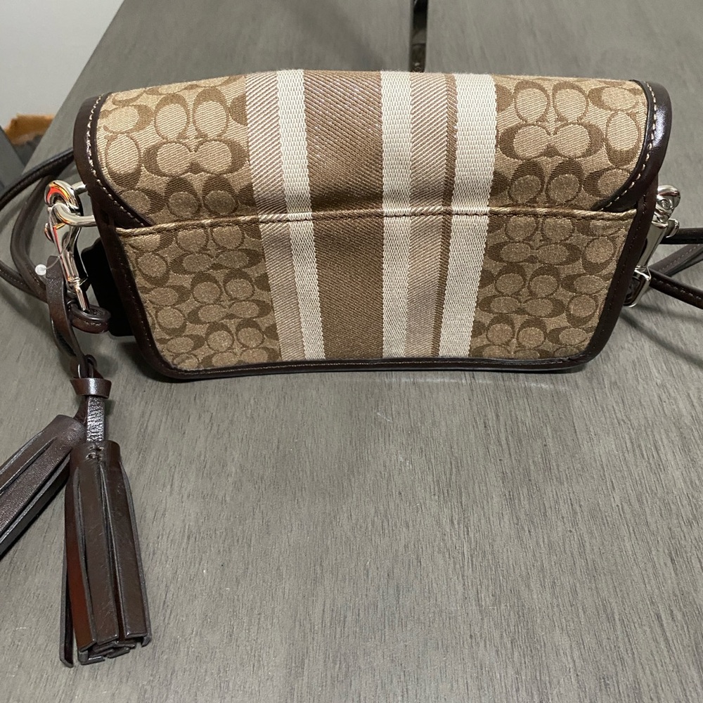 Coach Signature Cross Body Penny Stripe Bag 19919 NWOT - Picture 4 of 8